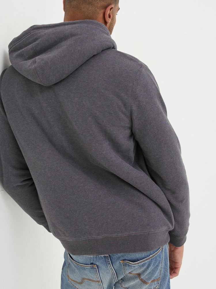 FatFace Black Fleece Lined Zip Hoodie - Image 2 of 5