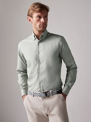 Joules Green Slim Fit Oxford Shirt - Image 2 of 6