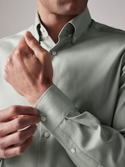 Joules Green Slim Fit Oxford Shirt - Image 6 of 6