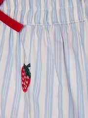 River Island Blue Strawberry Stripe Short Pyjama Set - Image 4 of 4