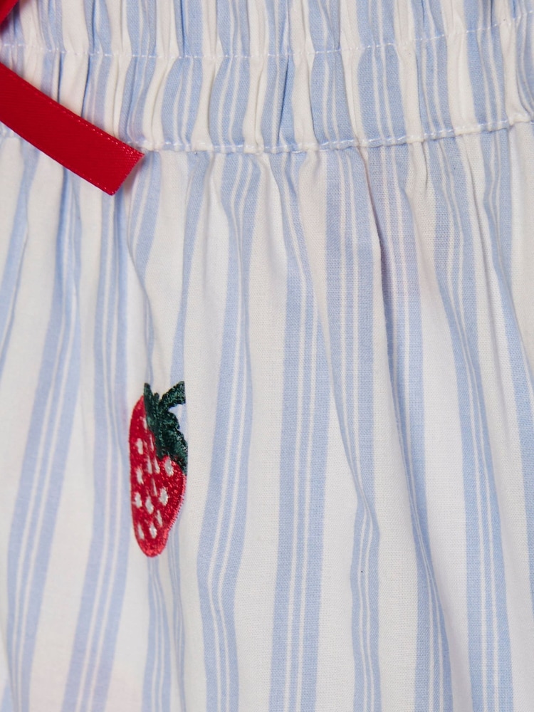 River Island Blue Strawberry Stripe Short Pyjama Set - Image 4 of 4