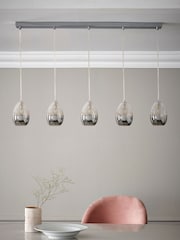 Smoke Grey Isla 5 Light Pendant Ceiling Light - Image 2 of 8