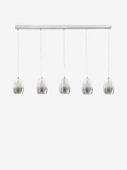 Smoke Grey Isla 5 Light Pendant Ceiling Light - Image 5 of 8