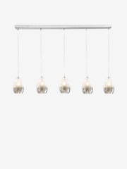 Smoke Grey Isla 5 Light Pendant Ceiling Light - Image 6 of 8