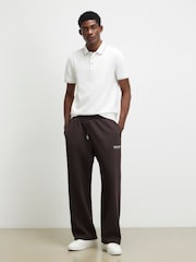 River Island White Slim Fit Slinky Button Polo Shirt - Image 3 of 4