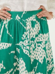 FatFace Green Textured Leaves Skirt - Image 4 of 5
