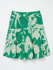 FatFace Green Textured Leaves Skirt - Image 5 of 5