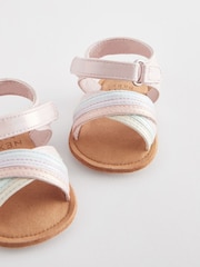 Pastel Cross Strap Baby Sandals (0-24mths) - Image 4 of 6