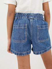 FatFace Blue Paperbag Denim Shorts - Image 2 of 4