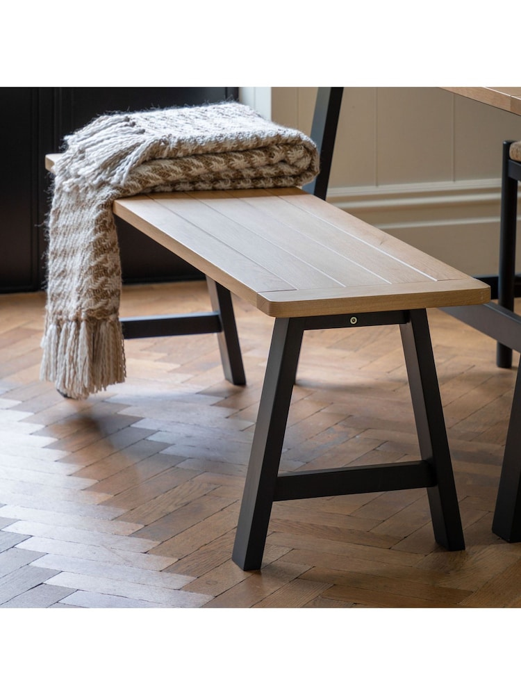 Gallery Home Meteor Navy Leroy Trestle Bench - Image 1 of 3