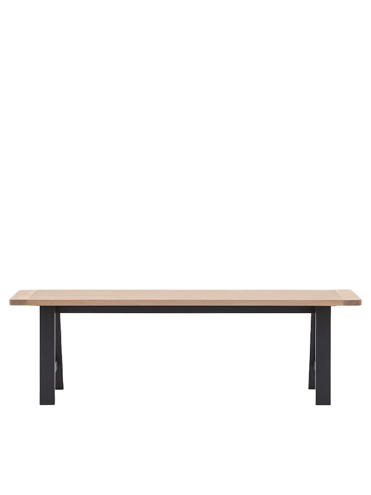 Gallery Home Meteor Navy Leroy Trestle Bench - Image 3 of 3