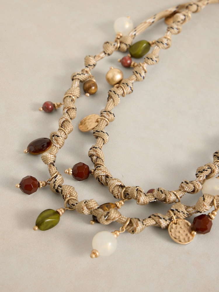 White Stuff Brown Rope Charm Necklace - Image 2 of 2