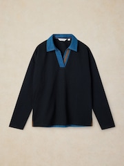 White Stuff Denim Mix Rugby Top - Պատկեր 5 6-ից