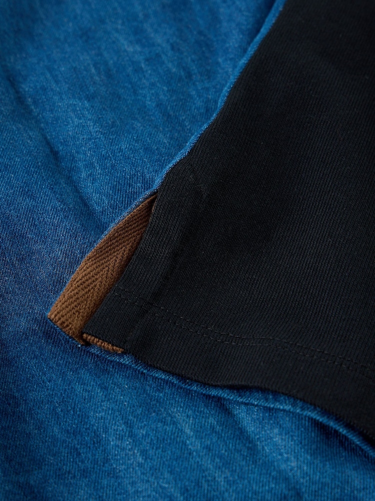 White Stuff Denim Mix Rugby Top - Պատկեր 6 6-ից