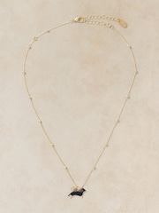 White Stuff Gold Tone Sausage Dog Necklace - Image 1 of 2