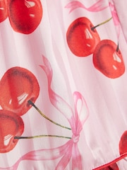 River Island Cherry Print Satin Pyjama Set - Imagen 4 de 5