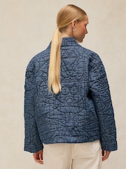 White Stuff Blue Elodie Reversible Jacket - Image 3 of 7