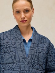 White Stuff Blue Elodie Reversible Jacket - Image 4 of 7