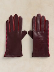 White Stuff Purple Sasha Leather Glove - Image 1 of 3
