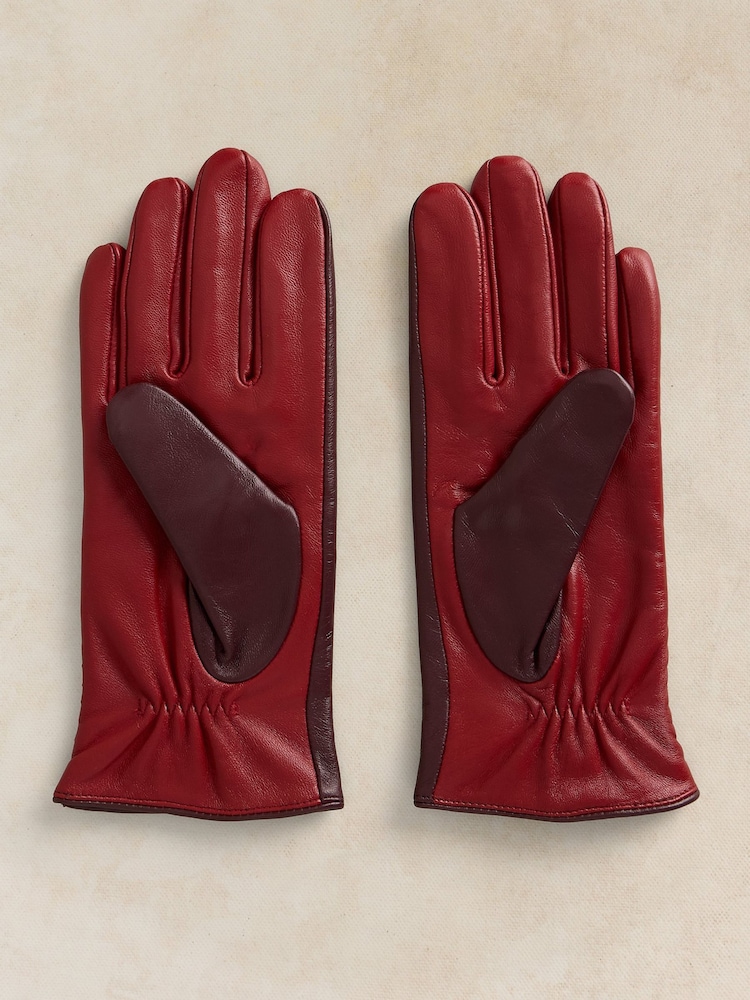 White Stuff Purple Sasha Leather Glove - Image 2 of 3