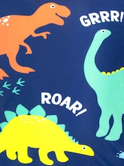 Harry Bear Blue Dinosaur Print Boys Two Piece Swim Set - Image 3 of 4