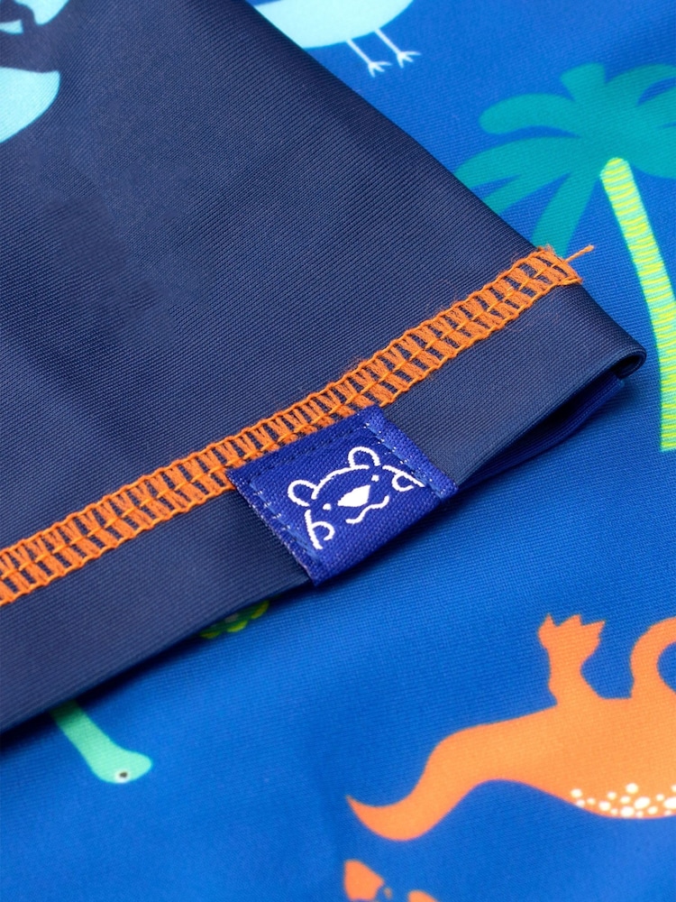 Harry Bear Blue Dinosaur Print Boys Two Piece Swim Set - Image 4 of 4