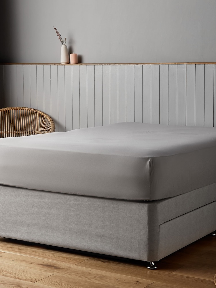 Silentnight Silver Supersoft Fitted Sheet - Image 1 of 4