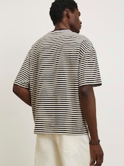 River Island Brown Boxy Fit Stripe T-Shirt - Image 4 of 4