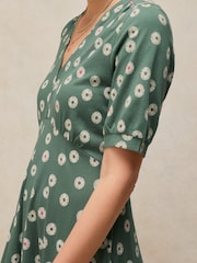 White Stuff Green Megan Jersey Dress - Image 4 of 5