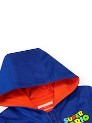 Character Blue Super Mario Zip Up 100% Cotton Hoodie - Image 3 of 5