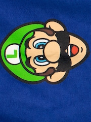 Character Blue Super Mario Zip Up 100% Cotton Hoodie - Image 5 of 5