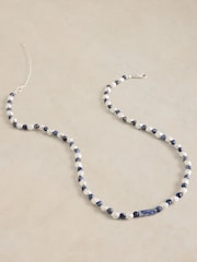 White Stuff Blue Semi-Precious Bead Necklace - Image 2 of 2
