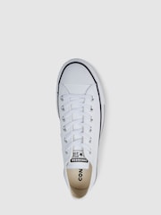 Converse White Platform Lift Chuck Ox Leather Trainers - Image 12 of 14