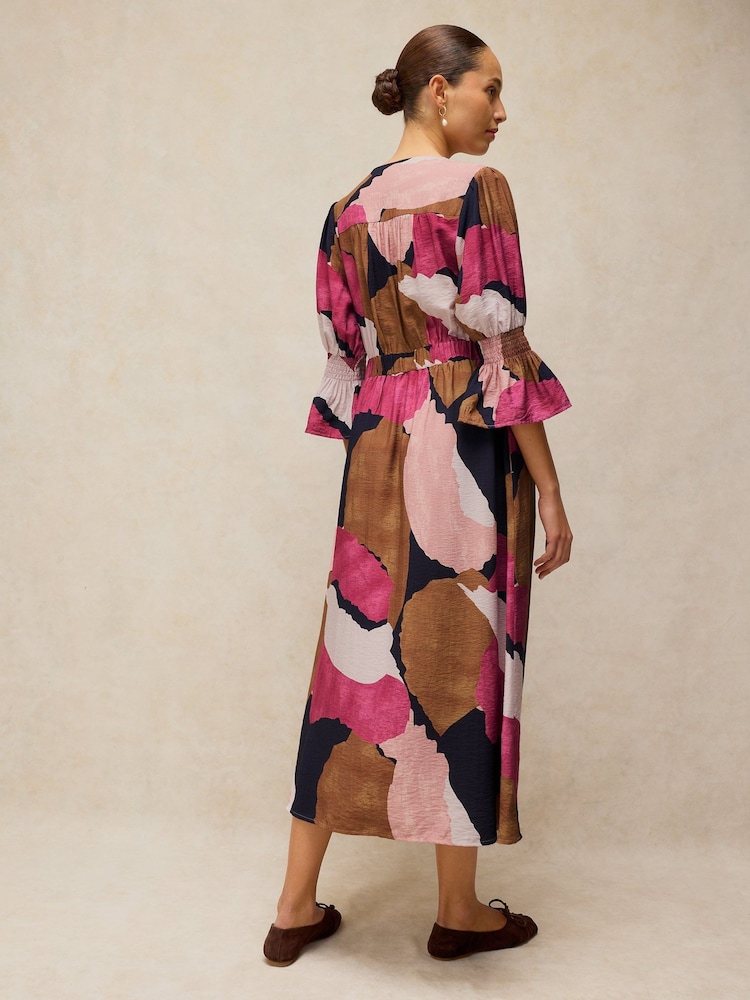 White Stuff Pink Maisie Knot Dress - Image 2 of 5 White Stuff Pink Maisie Knot Dress - Image 2 of 5