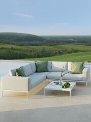Maze Grey Garden Eve Corner Sofa In All Weather Fabric - Image 1 of 7