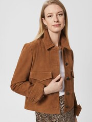 Hobbs Brown Suede Ashlee Jacket - Image 1 of 4