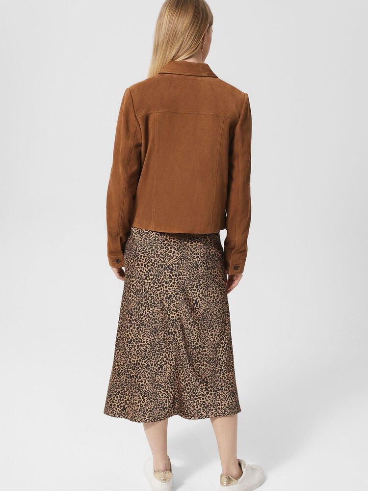 Hobbs Brown Suede Ashlee Jacket - Image 2 of 4 Hobbs Brown Suede Ashlee Jacket - Image 2 of 4