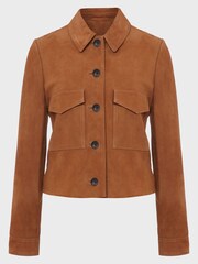 Hobbs Brown Suede Ashlee Jacket - Image 4 of 4