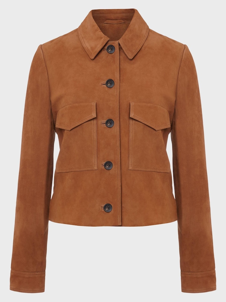 Hobbs Brown Suede Ashlee Jacket - Image 4 of 4