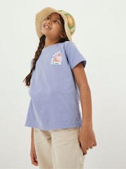 FatFace Blue Good Vibes T-Shirt - Image 1 of 4