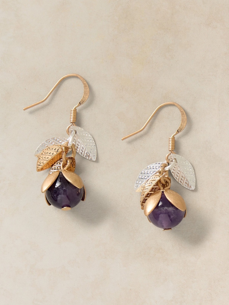 White Stuff Metallic Harriet Drop Earrings - Image 1 of 2
