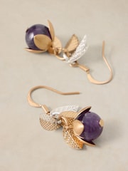 White Stuff Metallic Harriet Drop Earrings - Image 2 of 2