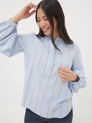 FatFace Mallie Blue Stripe Shirt - Image 1 of 5