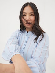 FatFace Mallie Blue Stripe Shirt - Image 3 of 5