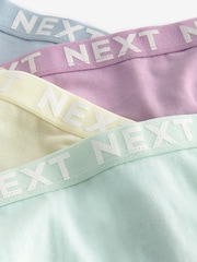 Pastel Tone High Leg Logo Knickers 4 Pack - Image 10 of 10