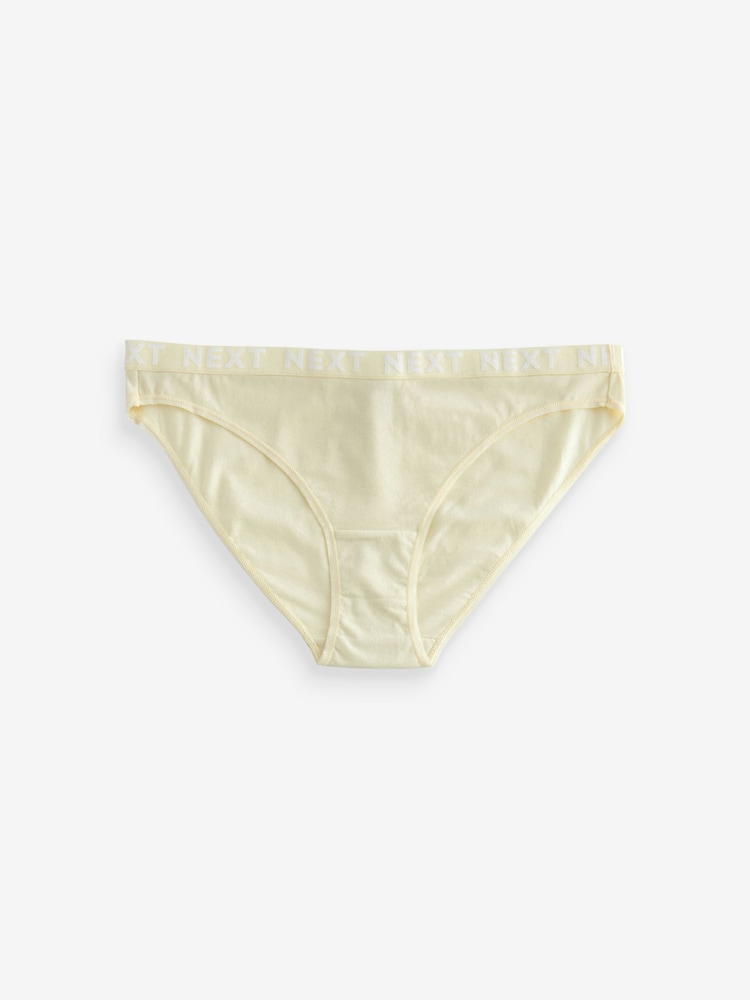 Pastel Tone High Leg Logo Knickers 4 Pack - Image 6 of 10