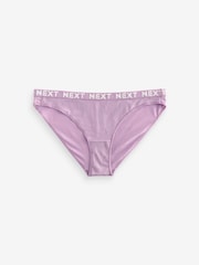 Pastel Tone High Leg Logo Knickers 4 Pack - Image 8 of 10