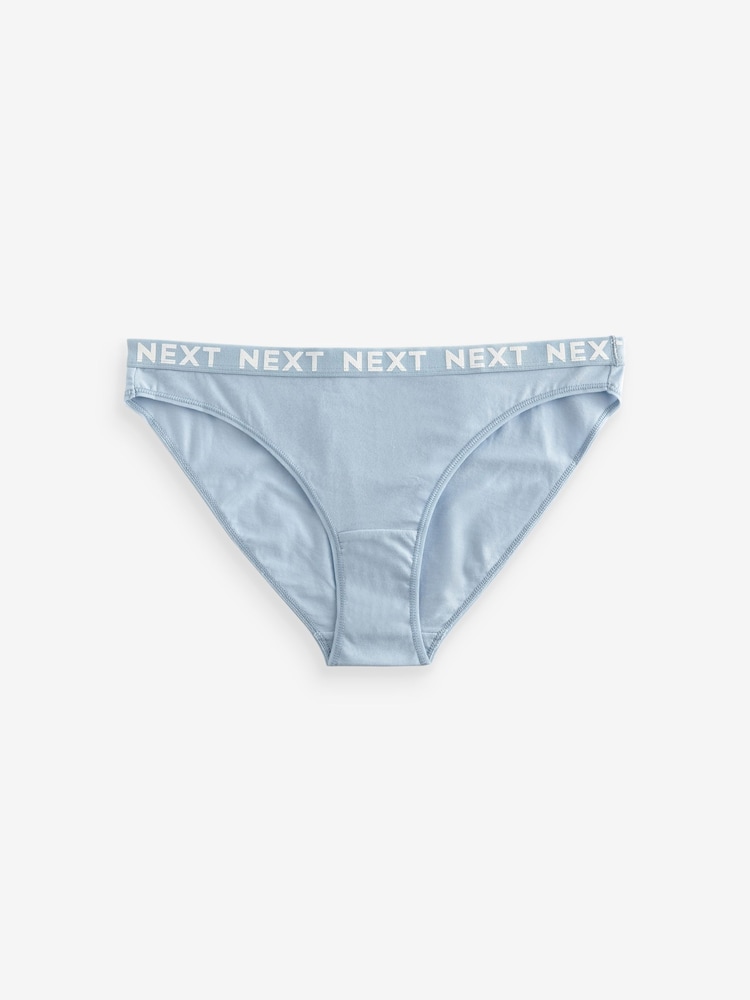 Pastel Tone High Leg Logo Knickers 4 Pack - Image 9 of 10