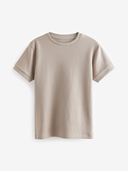 Natural Short Sleeve Textured T-Shirt (3-16yrs) - Image 1 of 3