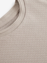 Natural Short Sleeve Textured T-Shirt (3-16yrs) - Image 3 of 3